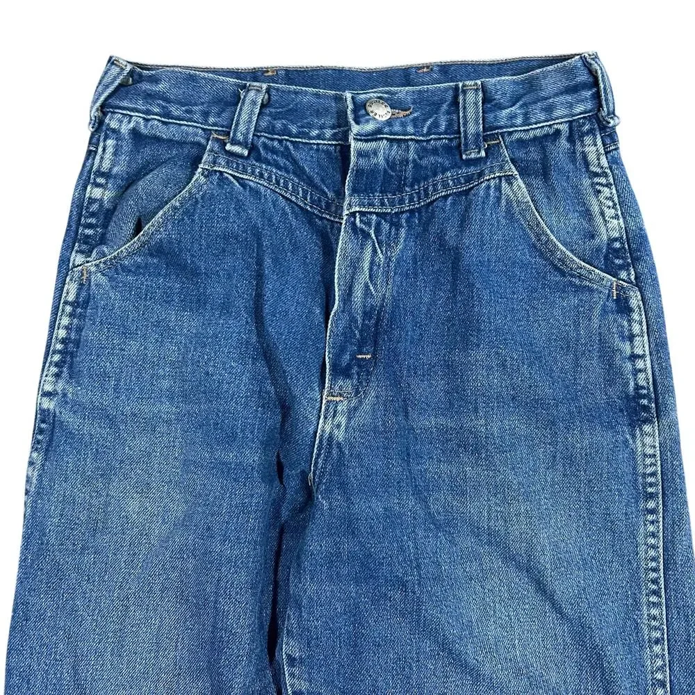 Vintage 80s Rustler Bareback Jeans Girls Size 14 (24x26) Western High Rise Denim
